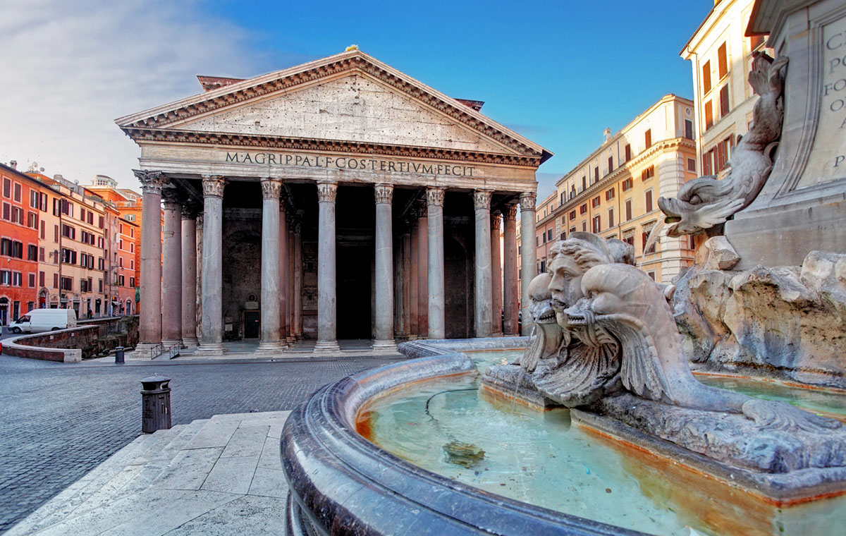 The pantheon Rome with kids