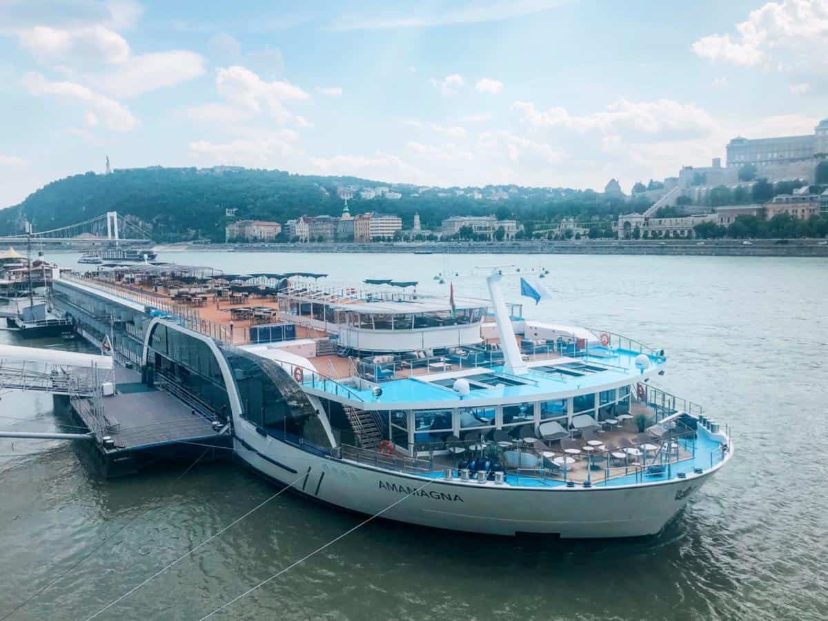 The AmaMagna docked in Budapest