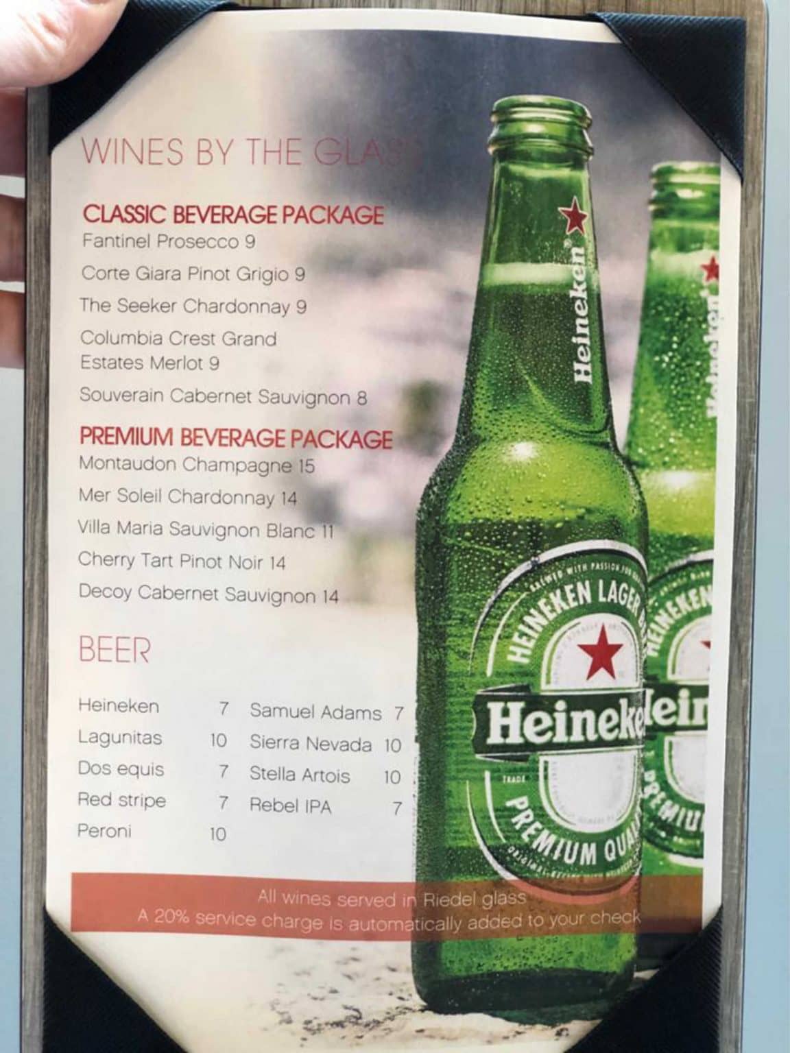 celebrity cruise drink menu 2022