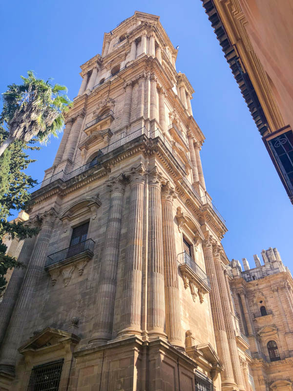 Malaga cathedral in Malaga cruise port