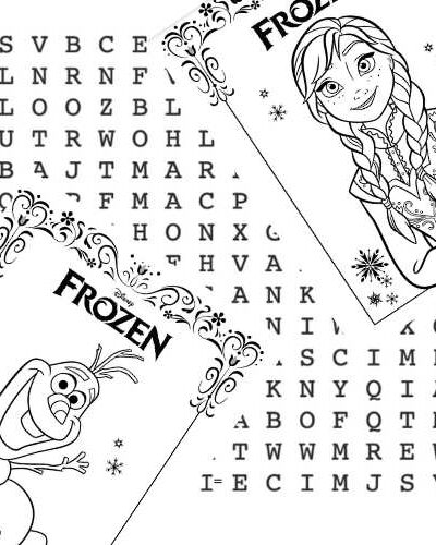 Free Printable Frozen Word Search Printable