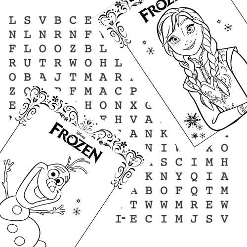 Free Frozen Word Search Image