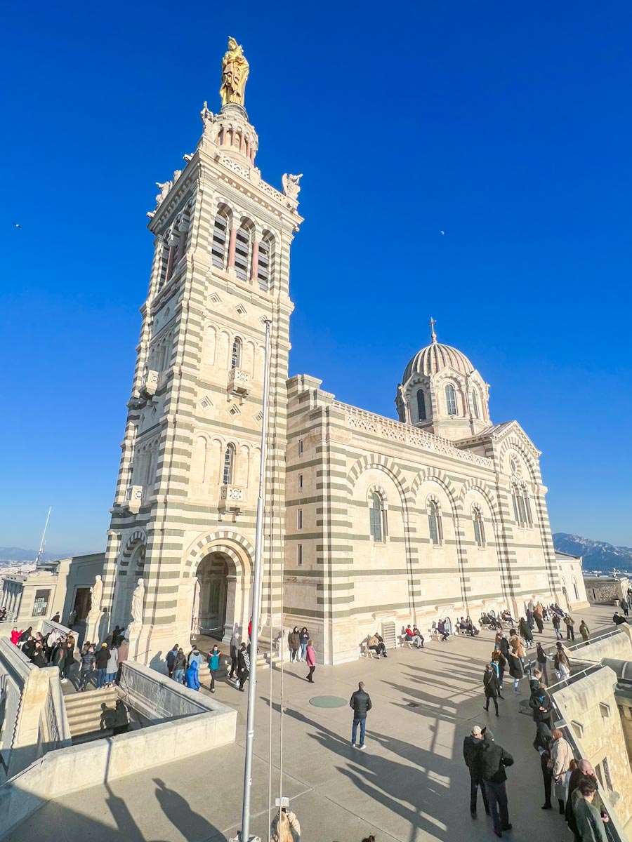 The stunning Basilica of Notre-Dame of la Garde in Marseille 