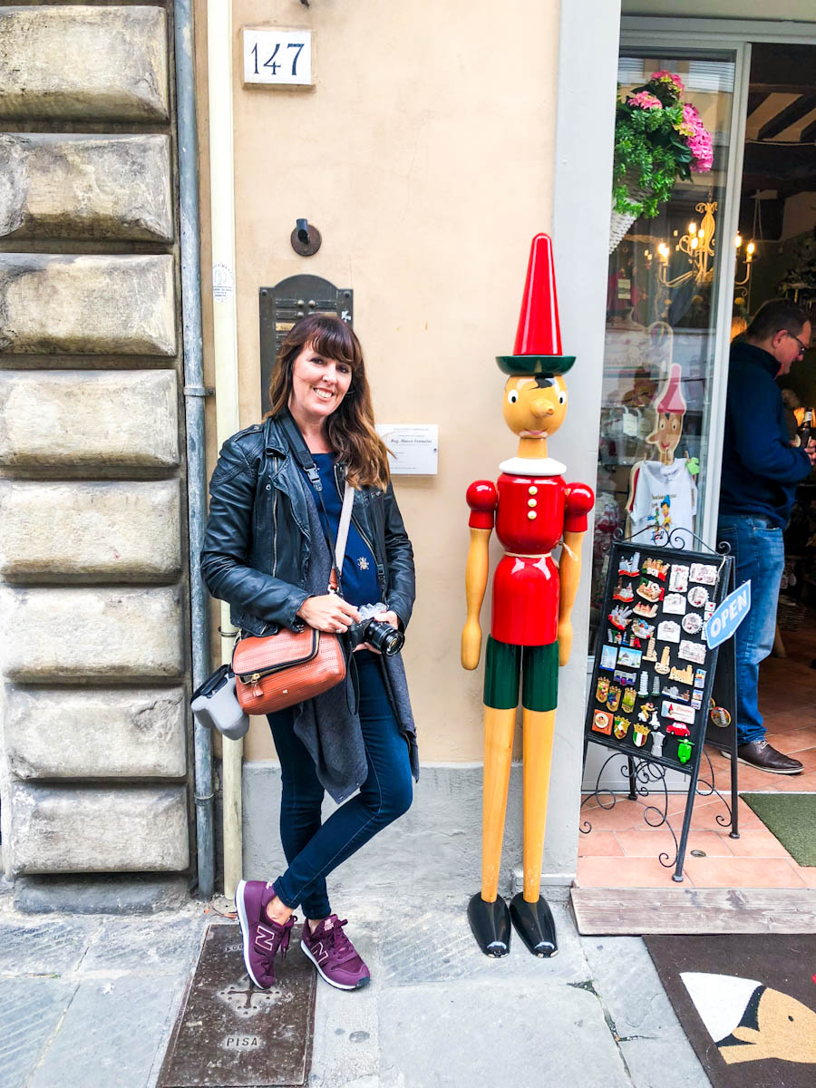 Italian Wooden Pinocchio in the port of La Spezia