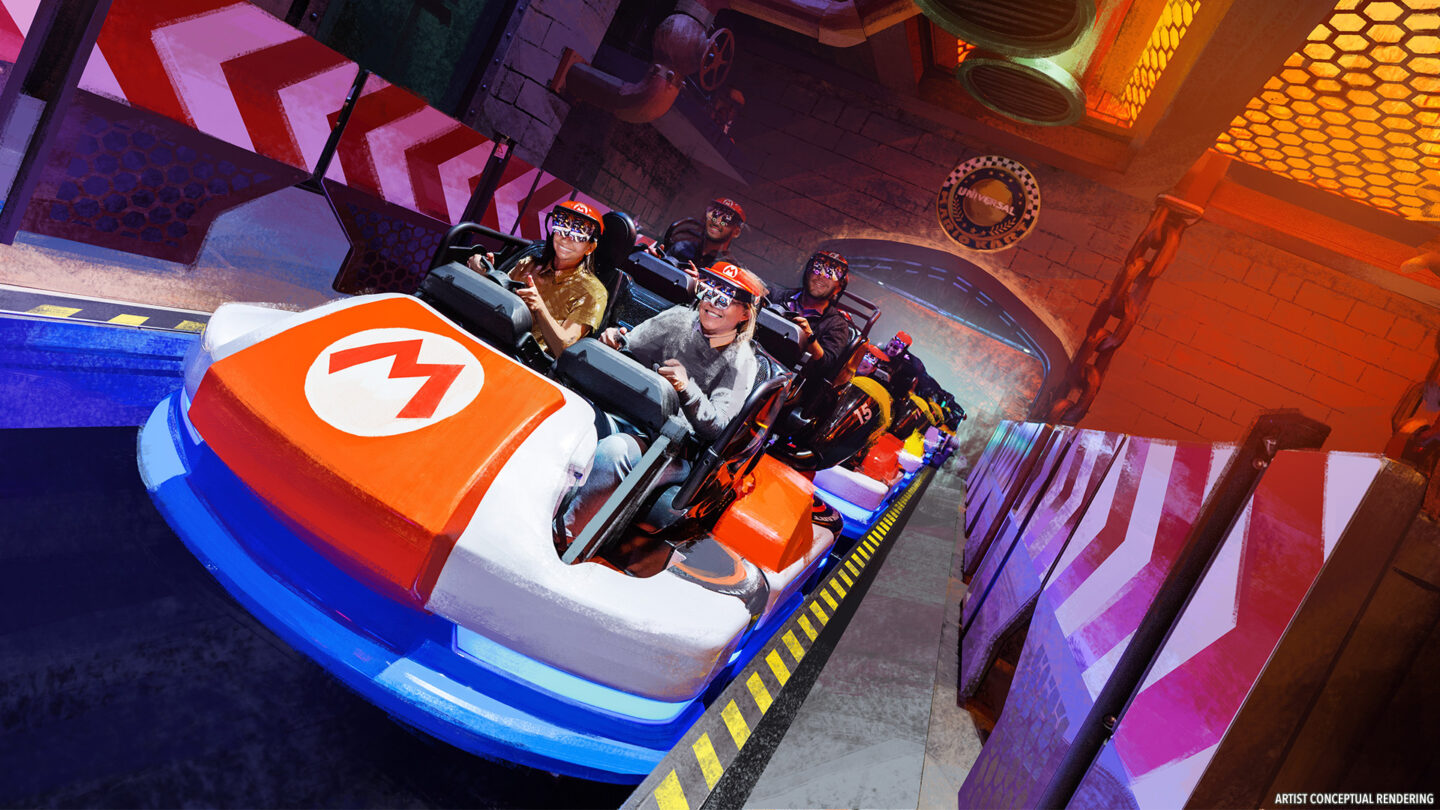 Visitors can look forward to experiences like Mario Kart: Bowser’s Challenge, an innovative ride combining augmented reality and projection mapping technology, and Yoshi’s Adventure, a family-friendly ride through Mushroom Kingdom landscapes.