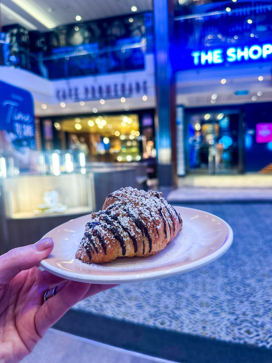 A croissant snack on Snacks on Anthem of the Seas