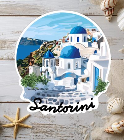 Santorini Cruise Port Door Decoration