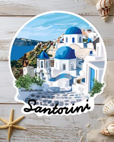Santorini Cruise Port Door Decoration