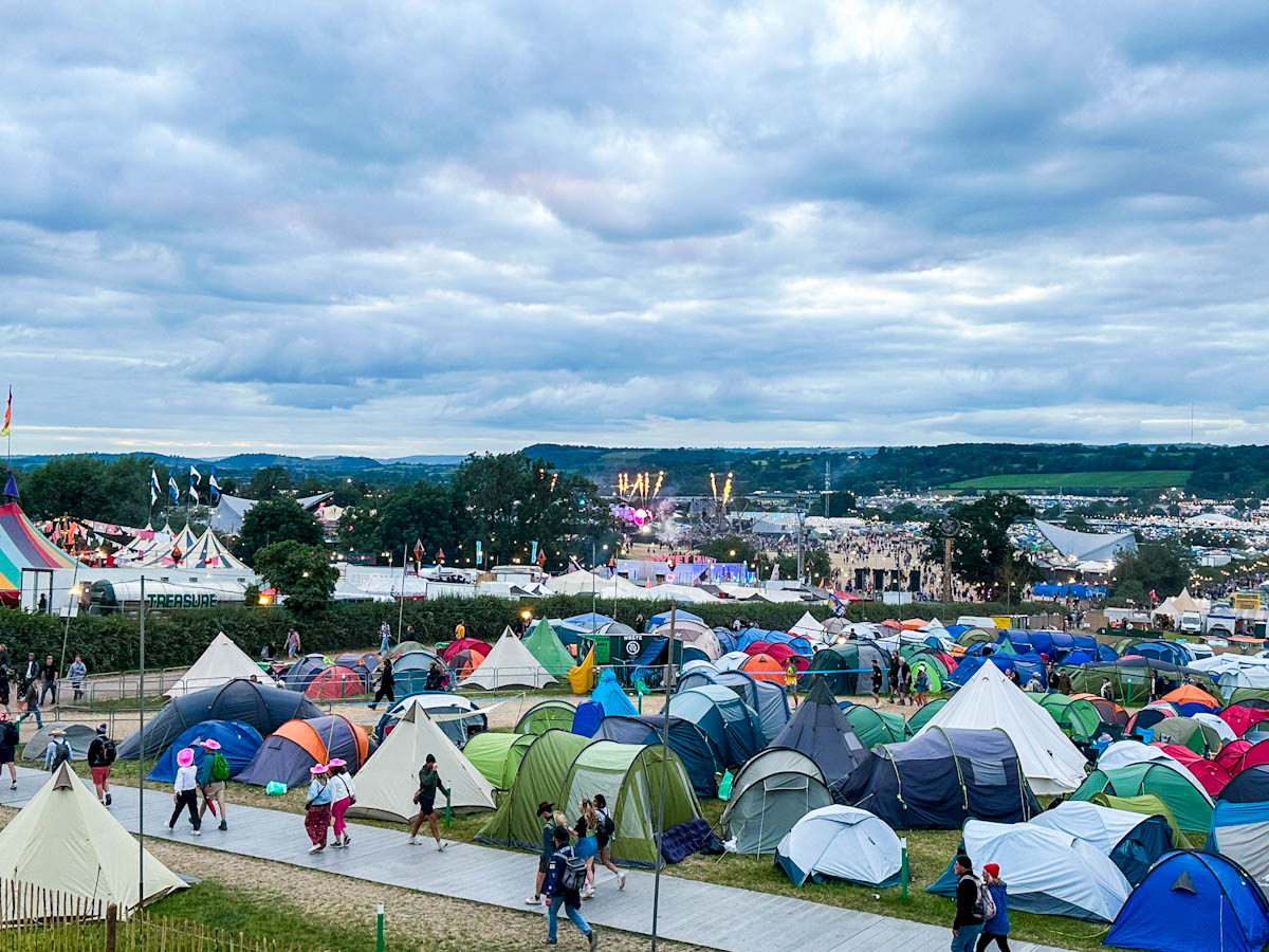 A sea of Tents Glastonbury 2024