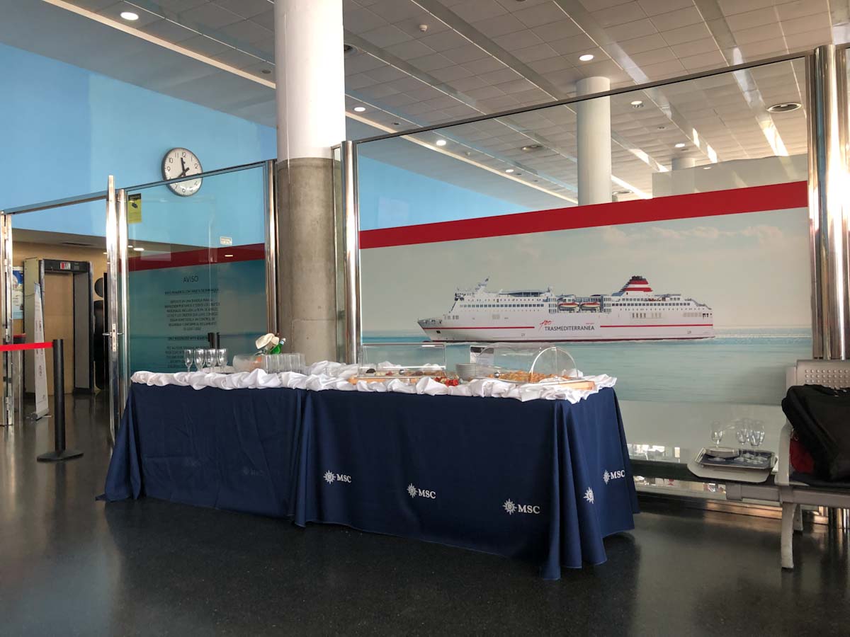 Inside MSC Yacht Club Check in reception
