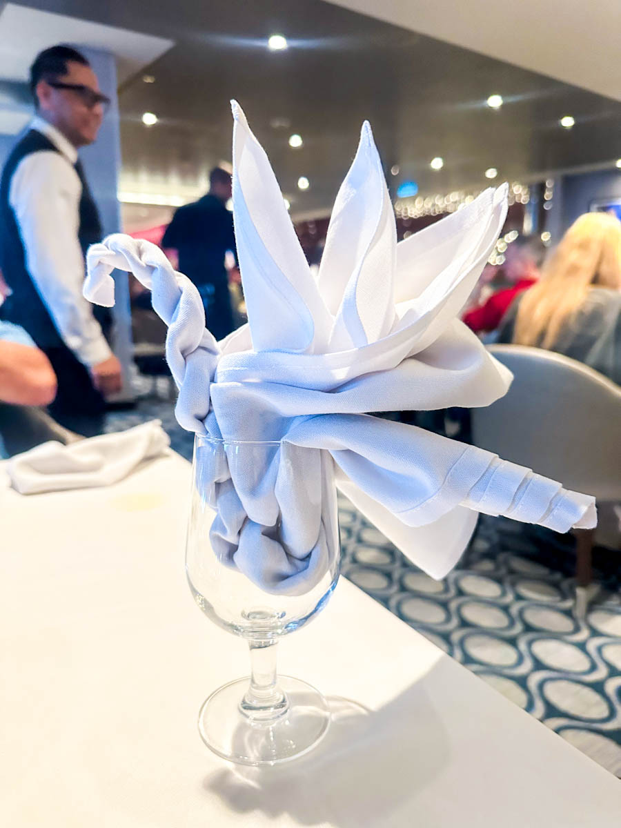 Napkin Folding in a glass