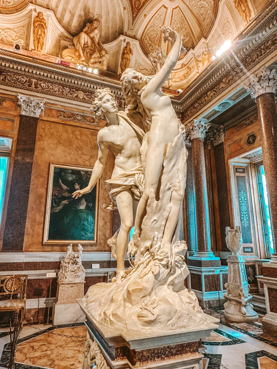 Apollo and Daphne Statue at the Villa Borghese in Rome