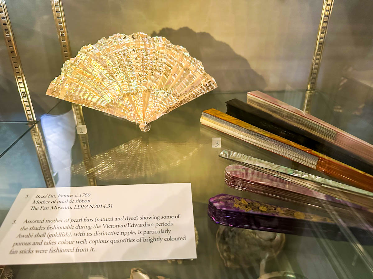 Edwardian Fans in a cabinet