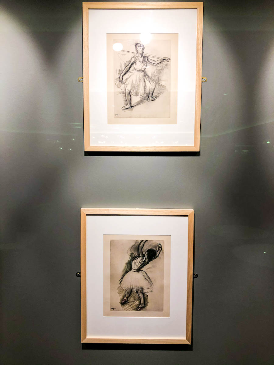 Edgar Degas Two portraits on a wall of dancers MSC Grandiosa ship