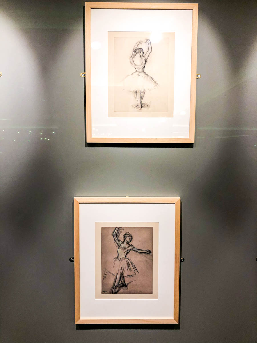 Edgar Degas Two portraits on a wall of ballet dancers MSC ship