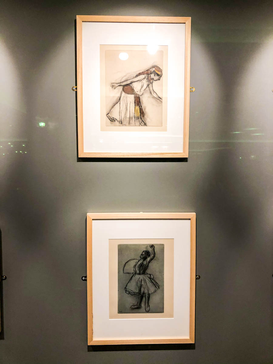 Edgar Degas Two portraits on a wall of ballet dancers MSC
