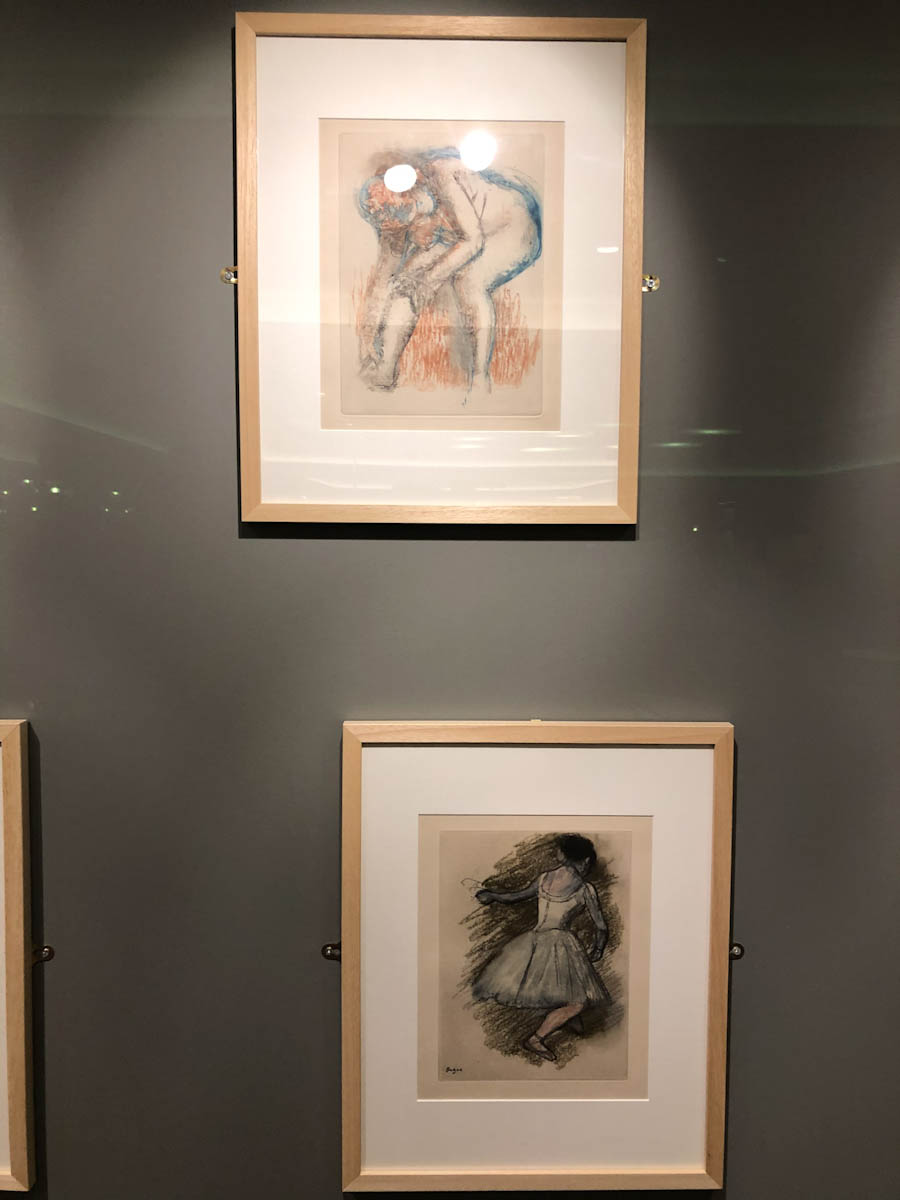 Edgar Degas Two portraits on a wall of ballet dancers MSC
