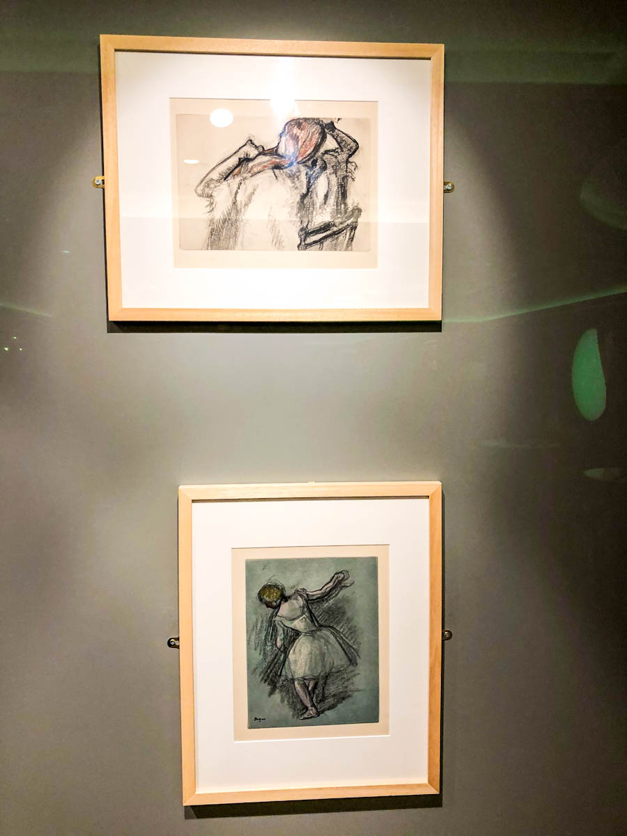 Edgar Degas Two portraits on a wall of dancers MSC