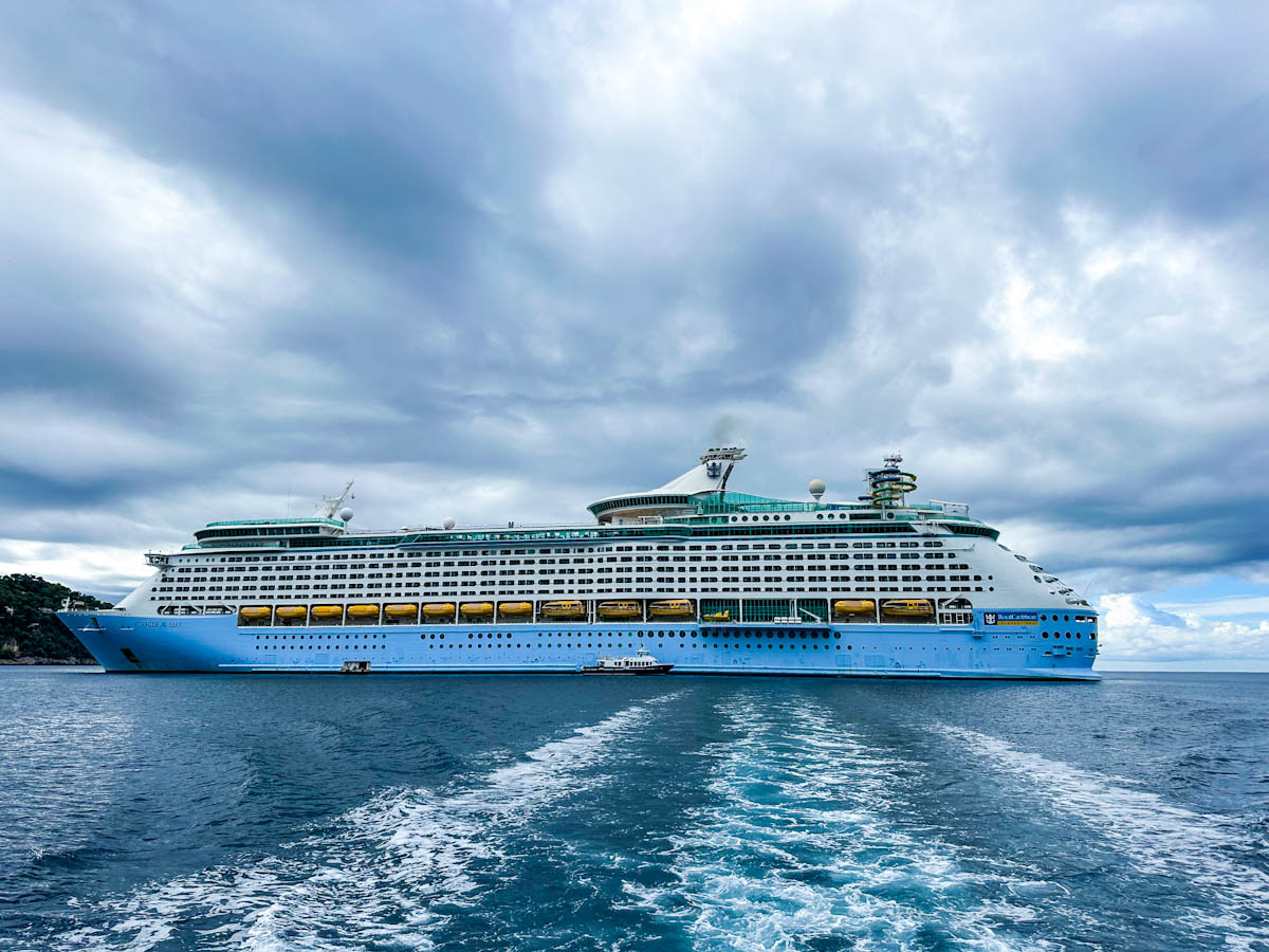 Voyager of the Seas at sea tendered