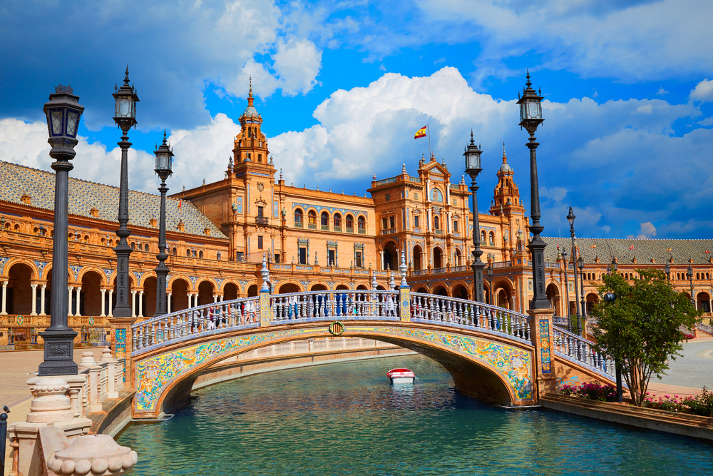 Seville Sevilla Plaza de Espana in Andalusia Spain square