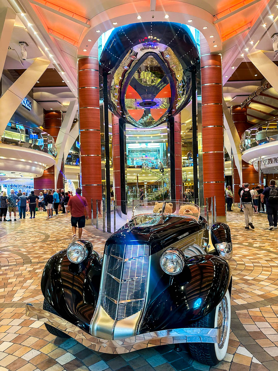 Oasis of the Seas car on the Promenade