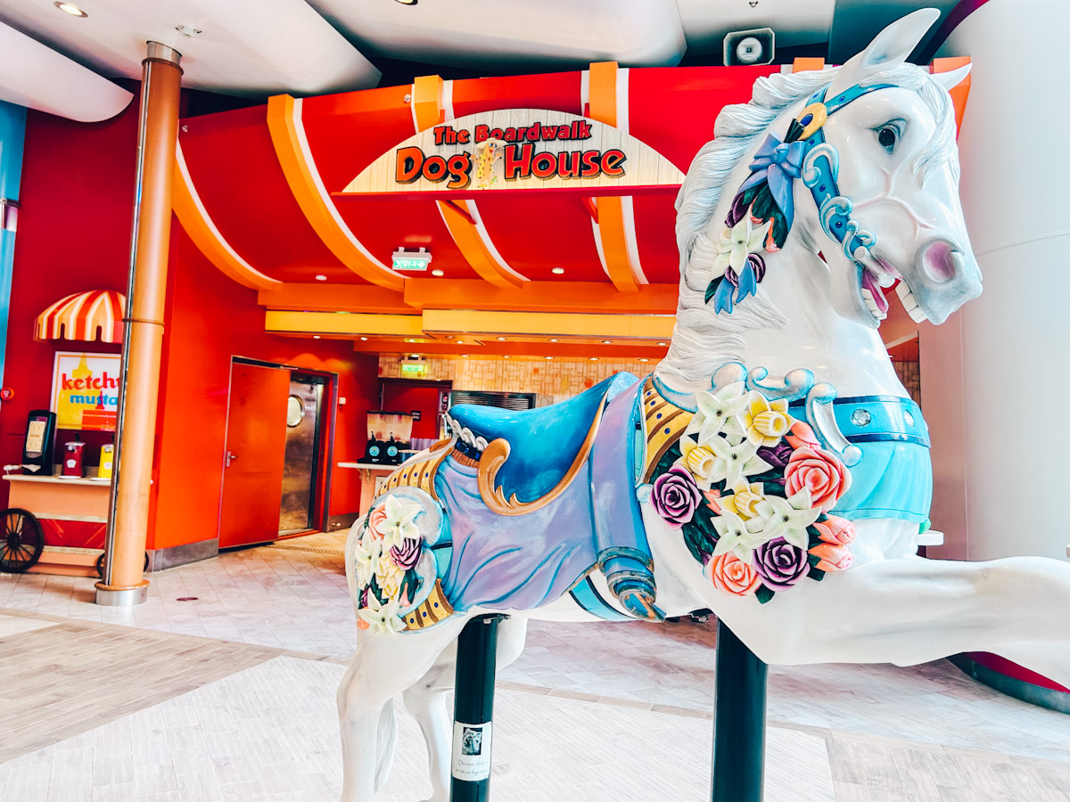 Painted Horse of the Carousel outside the Dog House on Oasis of the Seas