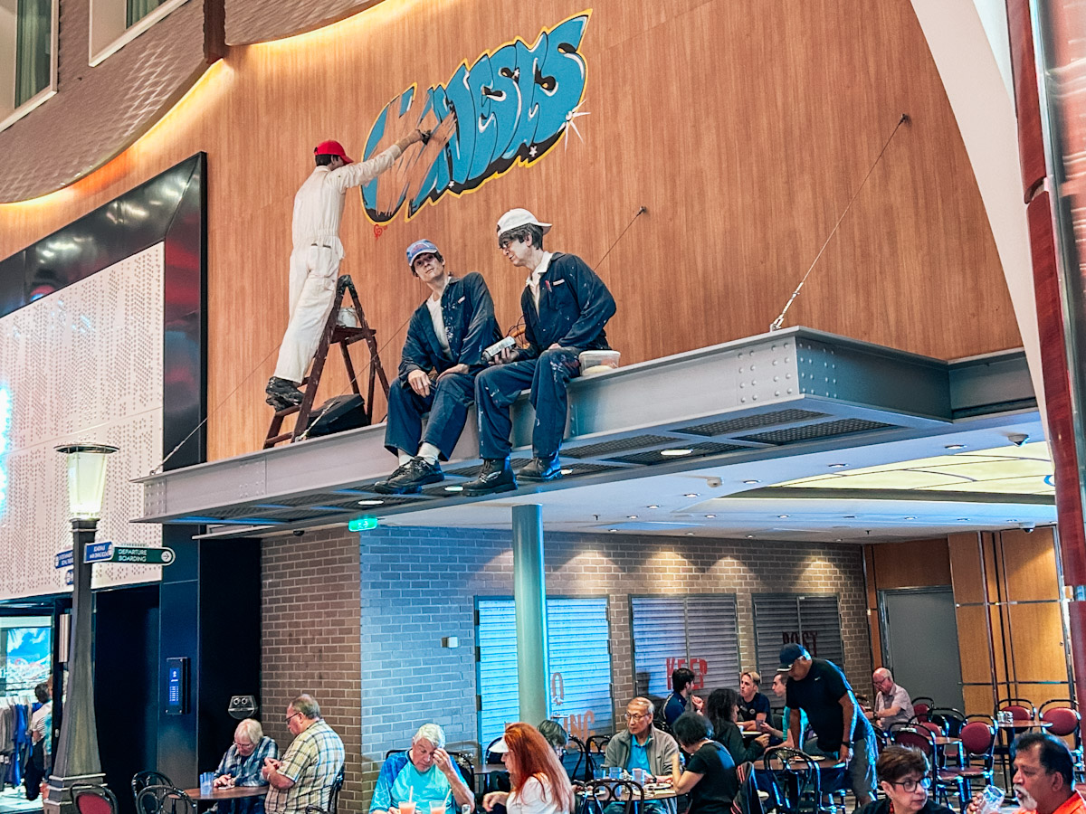 Artwork on the Royal Promenade on Oasis of the Seas