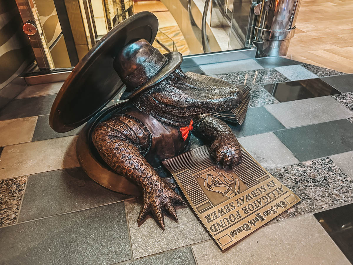 Alligator Climbing Out of the Sewer on Oasis of the Seas