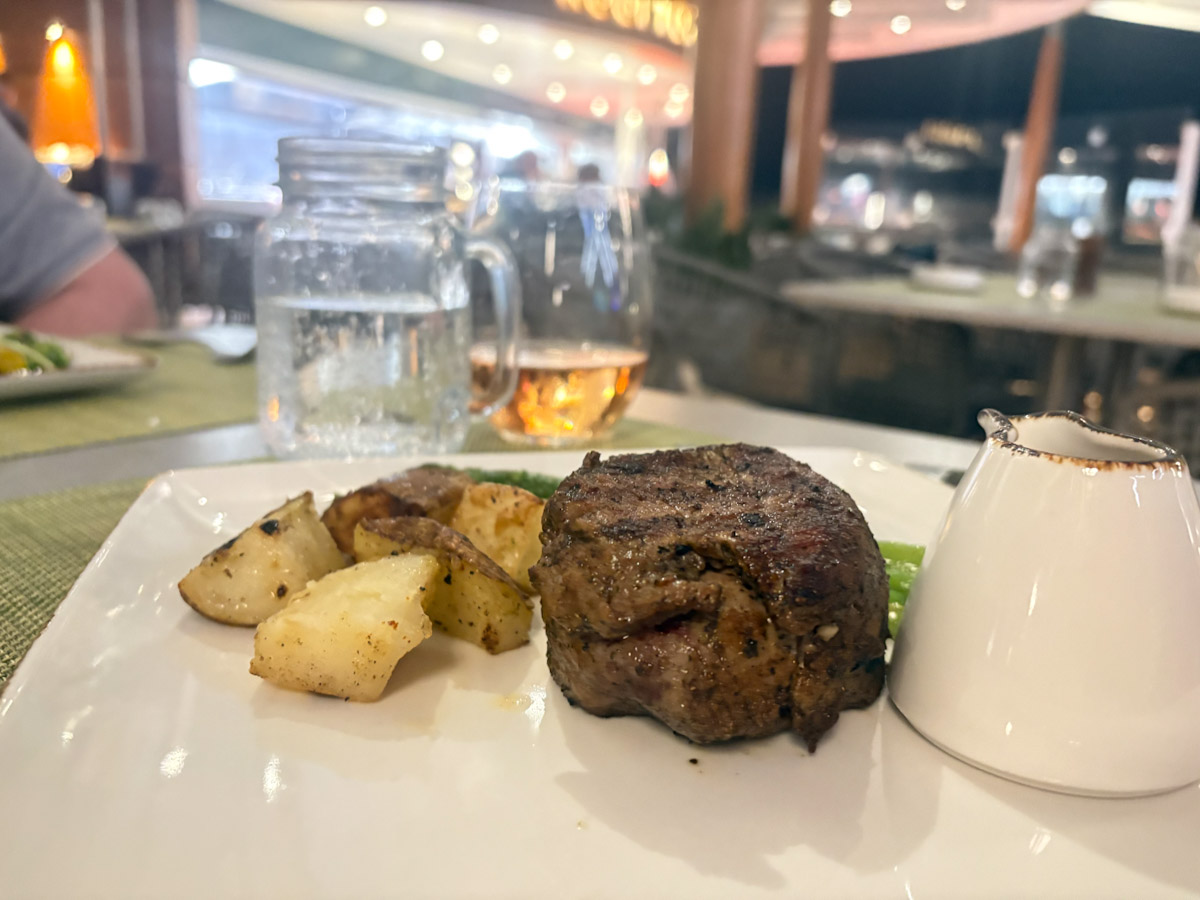 Steak in the Rooftop Grill on Celebrity Apex
