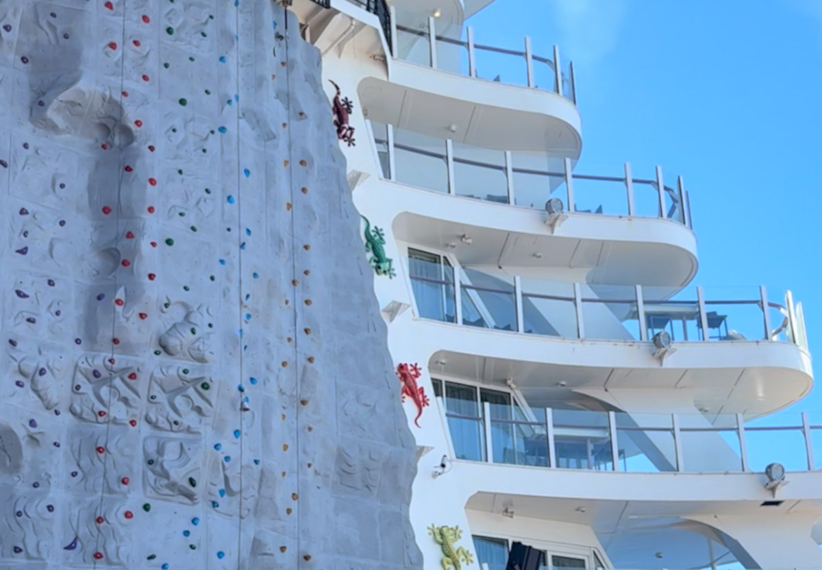 The Rock Climbing Wall on Allure of the Seas